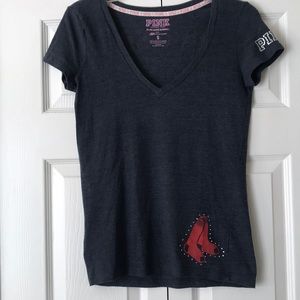 Red Sox tee with rhinestone , size s